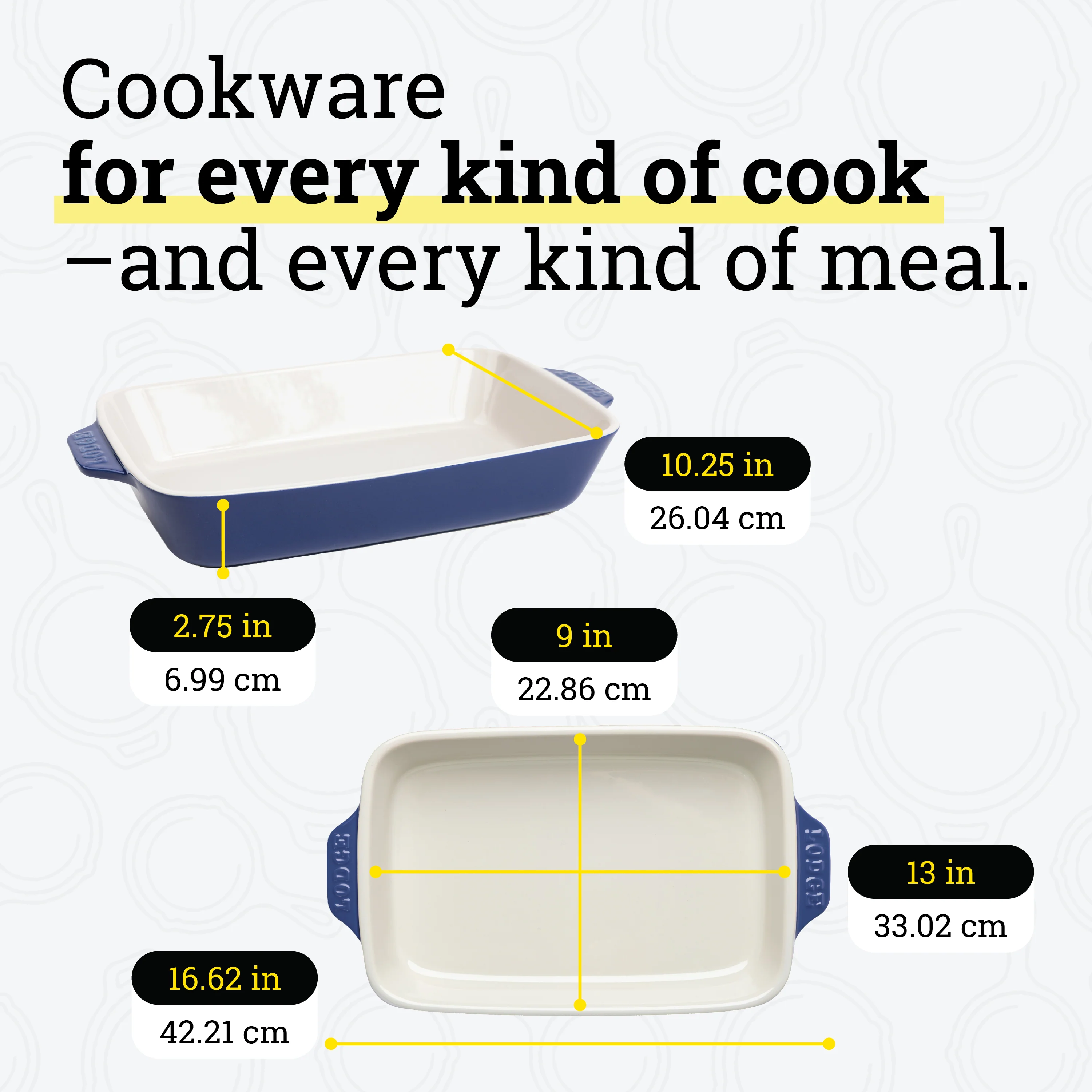 Large Stoneware Casserole Dish, 13 x 9 Inch 19 Large Stoneware Casserole Dish, 13 x 9 Inch
