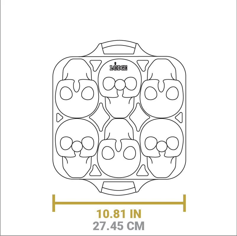 Skull Mini Cake Pan 9 Skull Mini Cake Pan