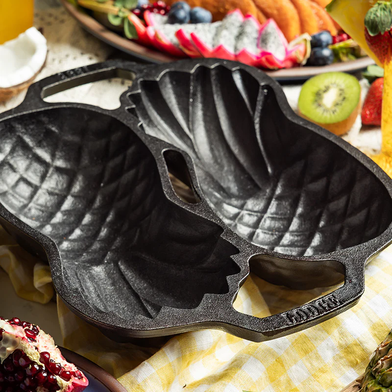 Seasoned Cast Iron Pineapple Pan 3 Seasoned Cast Iron Pineapple Pan