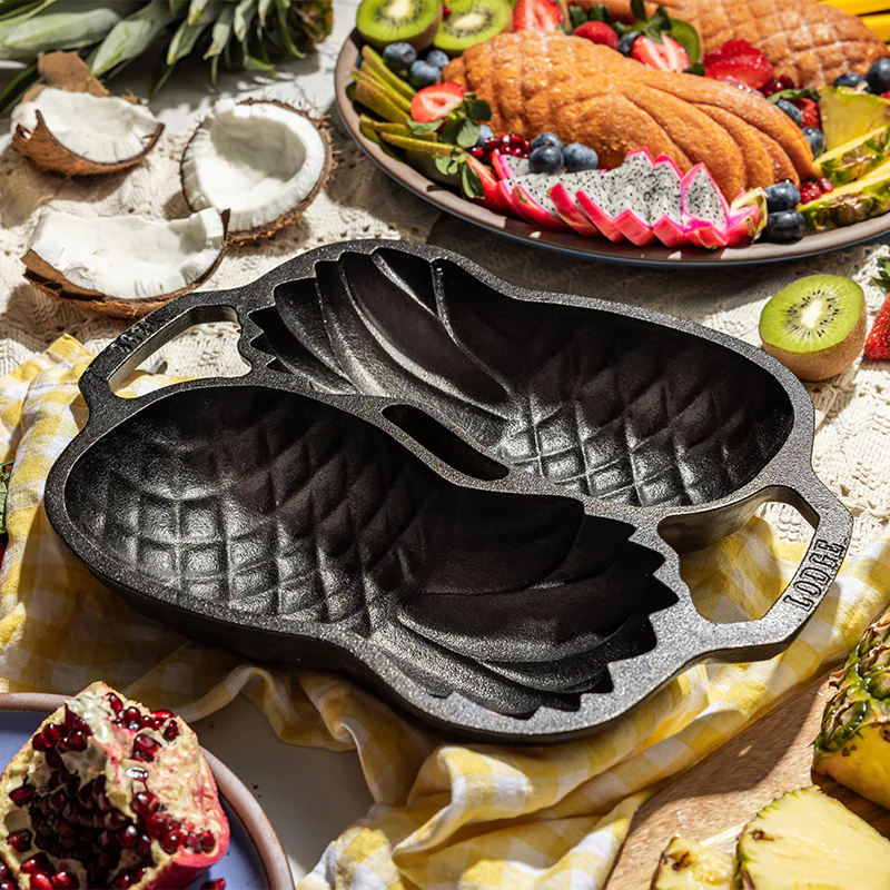 Seasoned Cast Iron Pineapple Pan 4 Seasoned Cast Iron Pineapple Pan