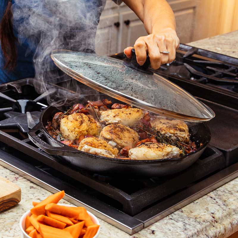 Chef Collection 12 Inch Cast Iron Everyday Pan 3 Chef Collection 12 Inch Cast Iron Everyday Pan