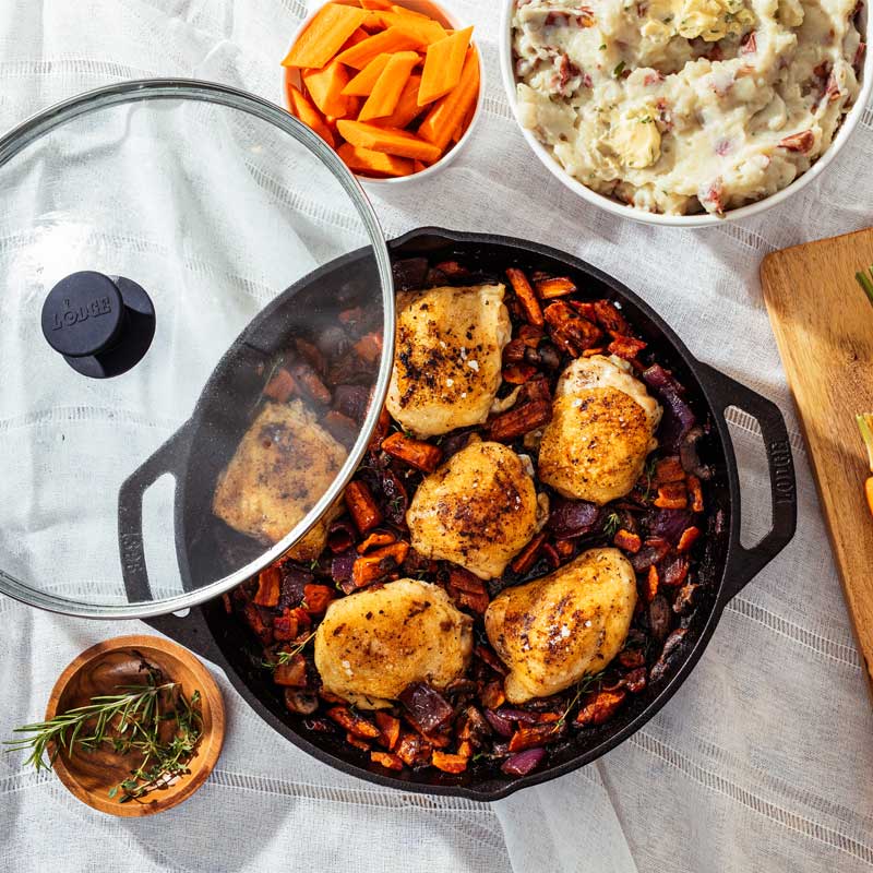Chef Collection 12 Inch Cast Iron Everyday Pan 4 Chef Collection 12 Inch Cast Iron Everyday Pan