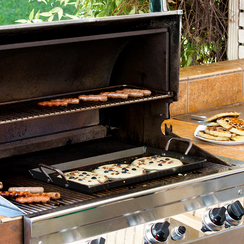 18 x 10 Inch Seasoned Carbon Steel Griddle 2 18 x 10 Inch Seasoned Carbon Steel Griddle