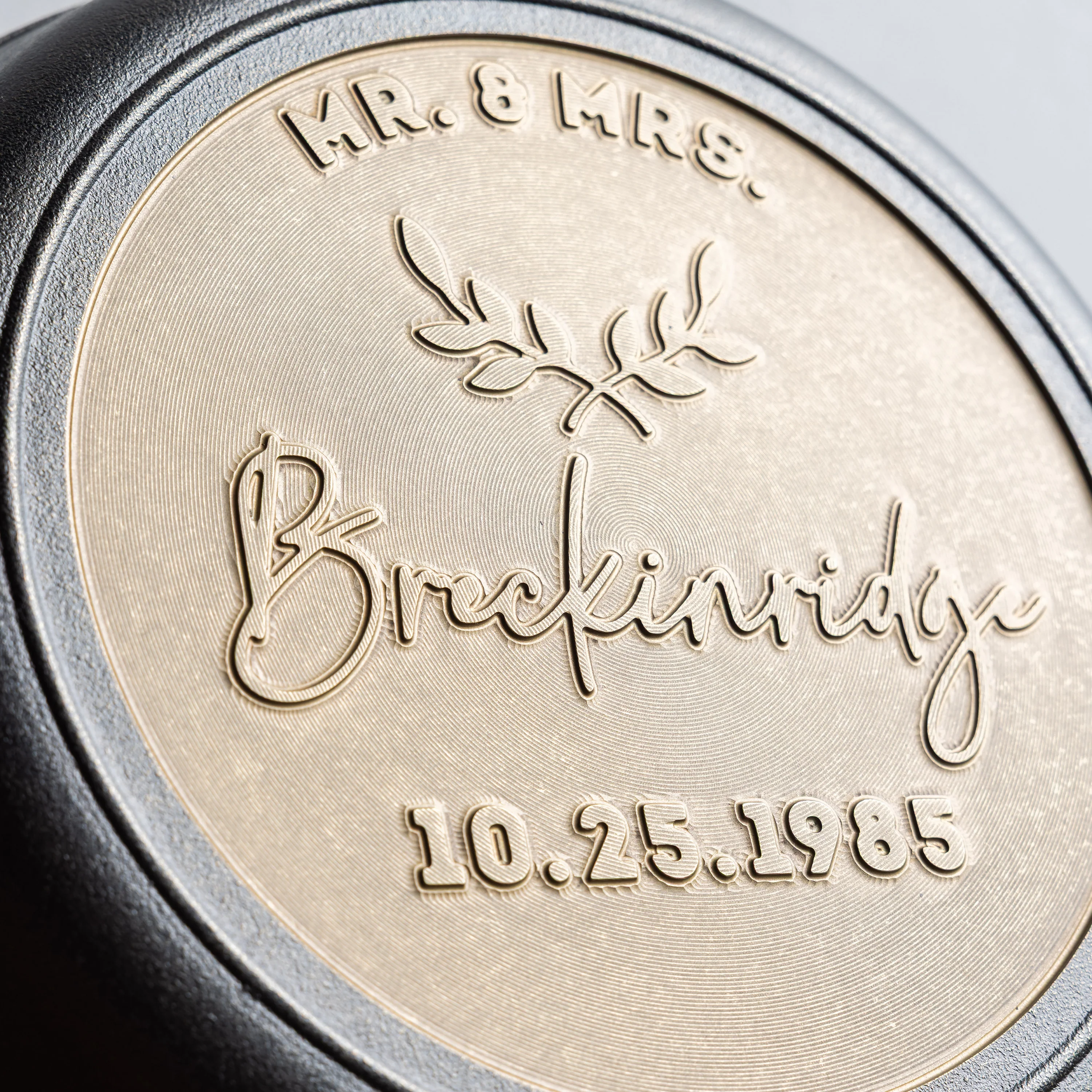 Custom Engraved Milestone Skillet 3 Custom Engraved Milestone Skillet