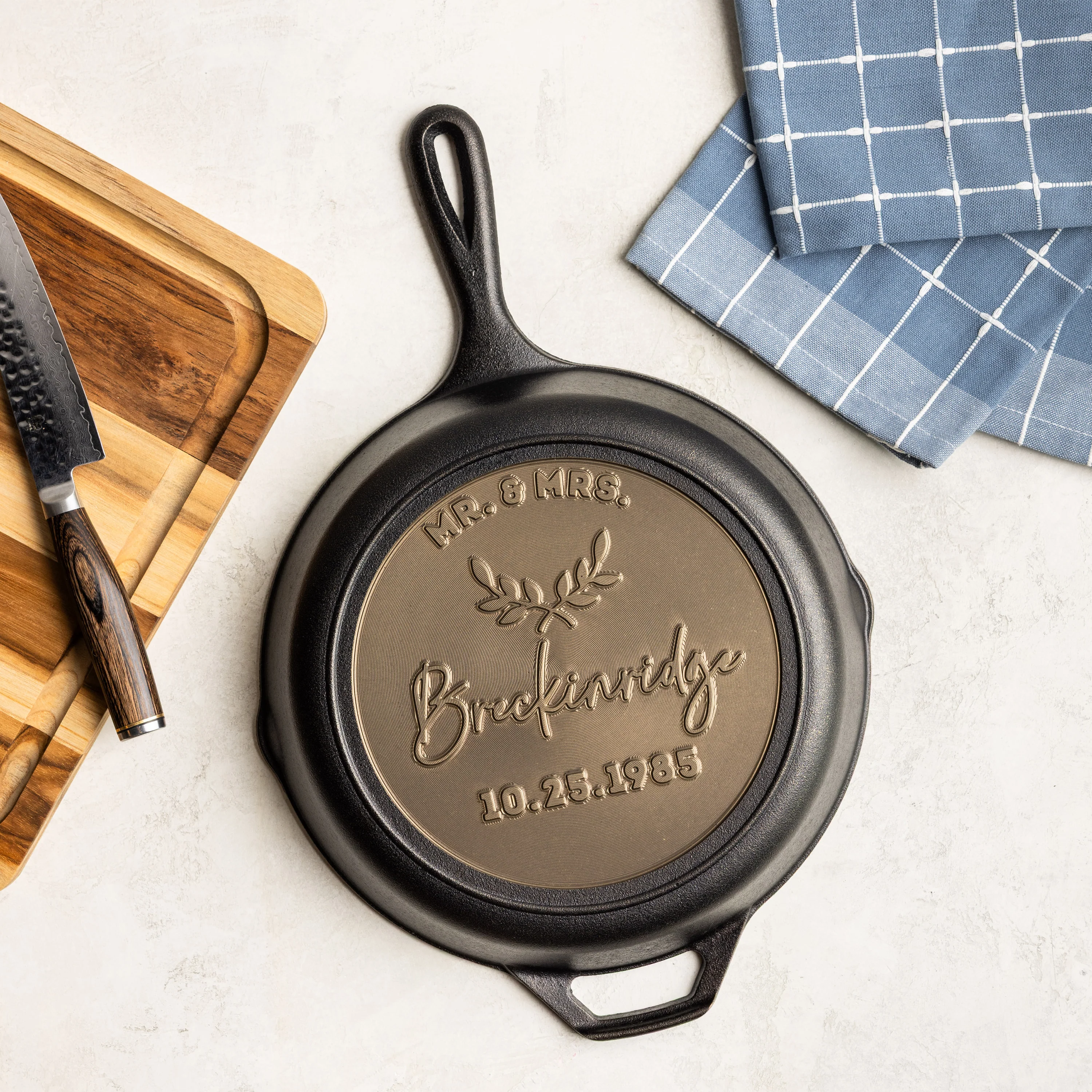 Custom Engraved Milestone Skillet 4 Custom Engraved Milestone Skillet