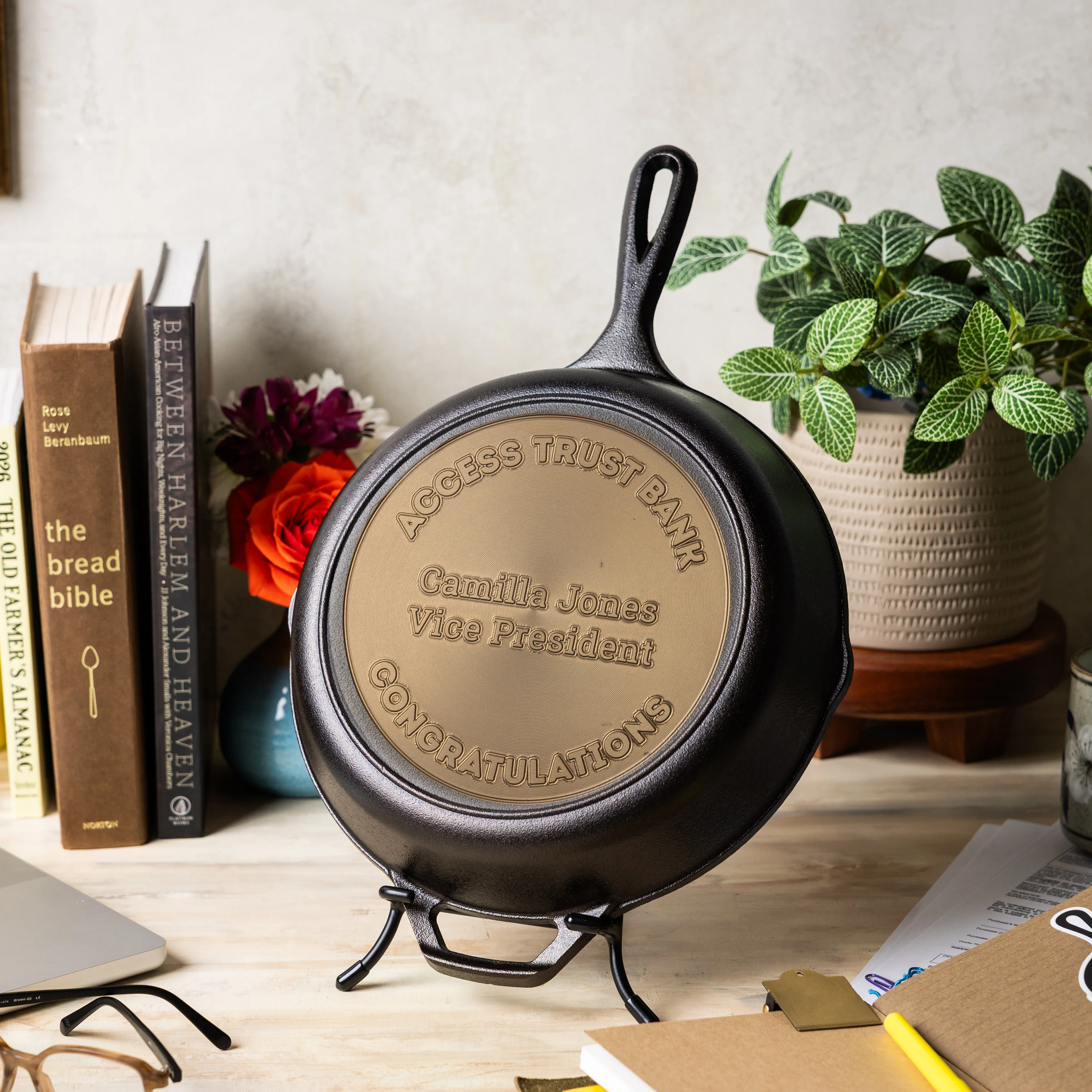 Custom Engraved Text Skillet 2 Custom Engraved Text Skillet