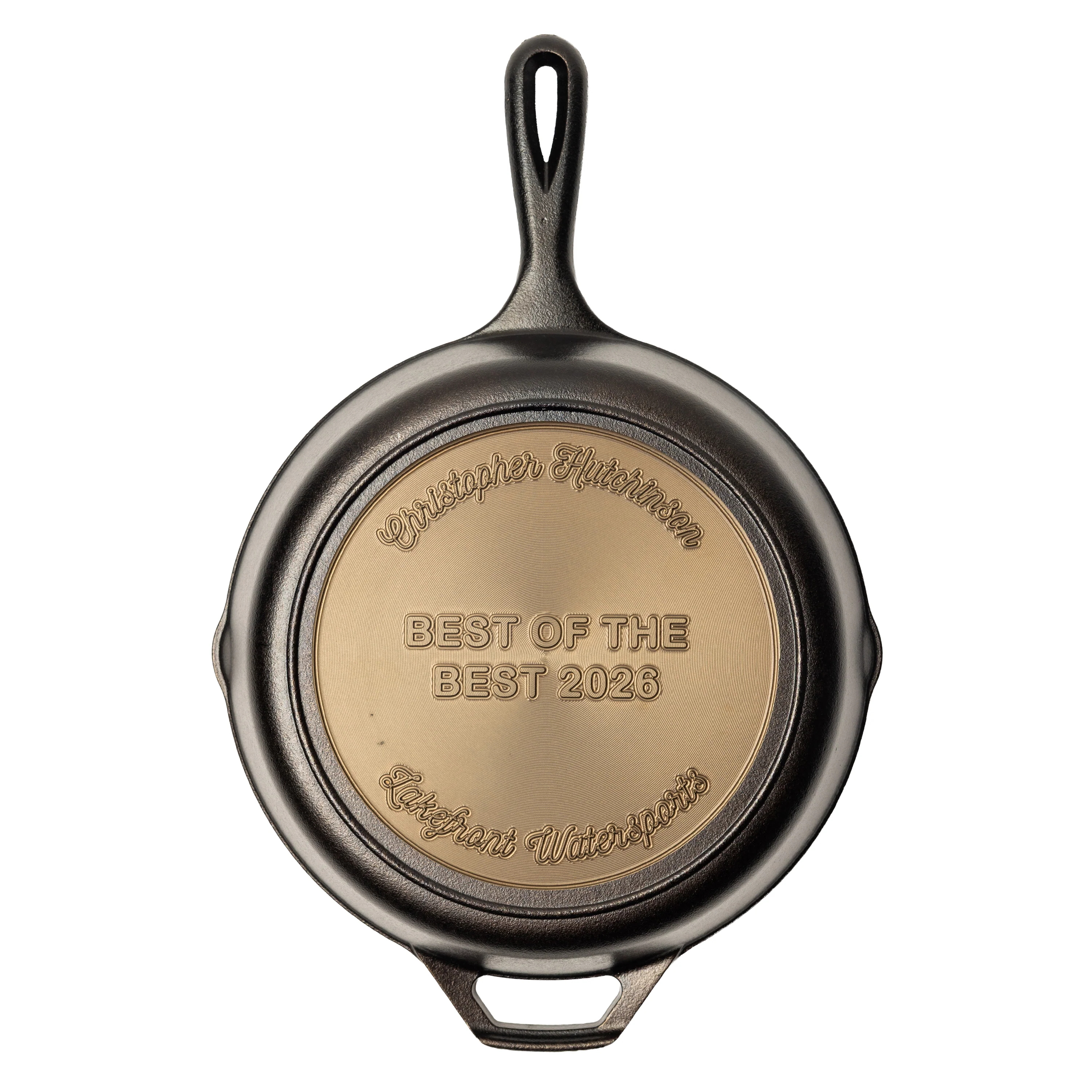Custom Engraved Text Skillet 3 Custom Engraved Text Skillet