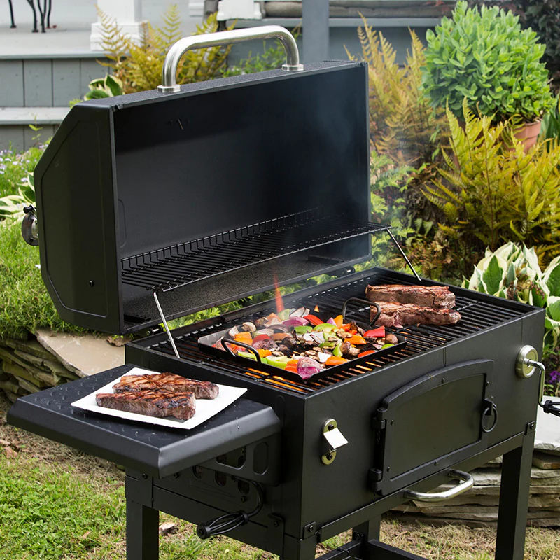 13 x 12 Inch Seasoned Carbon Steel Grilling Basket 2 13 x 12 Inch Seasoned Carbon Steel Grilling Basket
