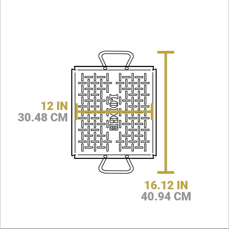 13 x 12 Inch Seasoned Carbon Steel Grilling Basket 5 13 x 12 Inch Seasoned Carbon Steel Grilling Basket