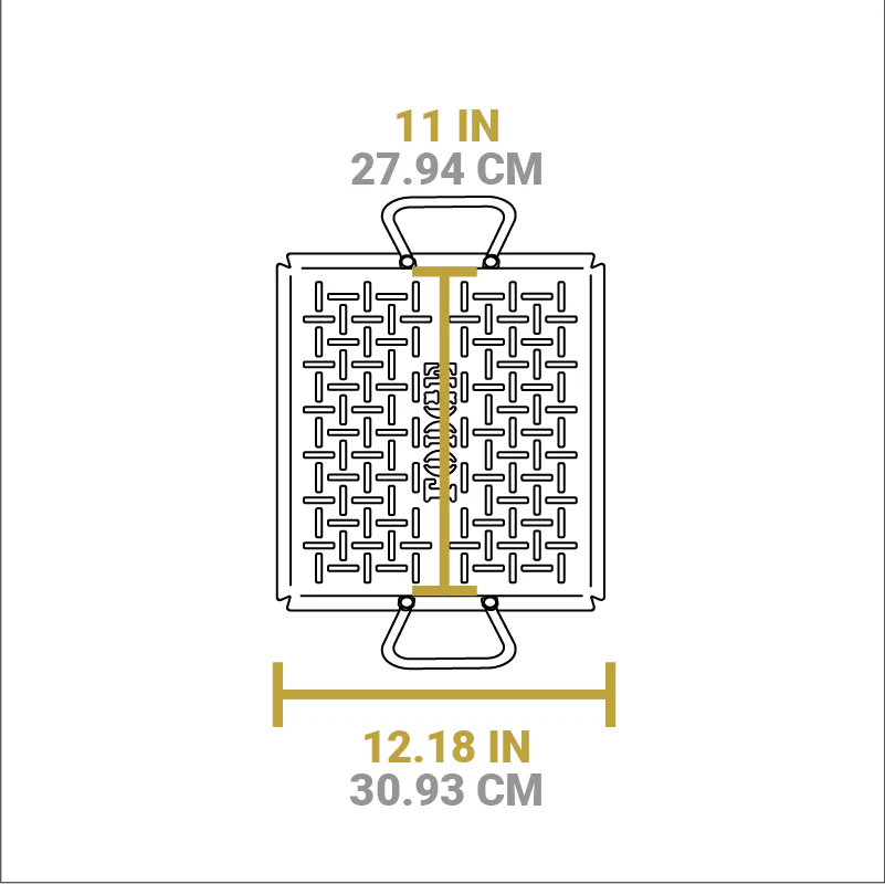 13 x 12 Inch Seasoned Carbon Steel Grilling Basket 6 13 x 12 Inch Seasoned Carbon Steel Grilling Basket