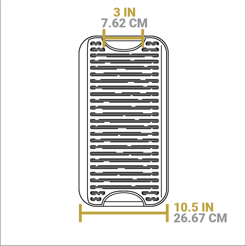 20 x 10.5 Inch Pro-Grid Reversible Grill/Griddle 10 20 x 10.5 Inch Pro-Grid Reversible Grill/Griddle