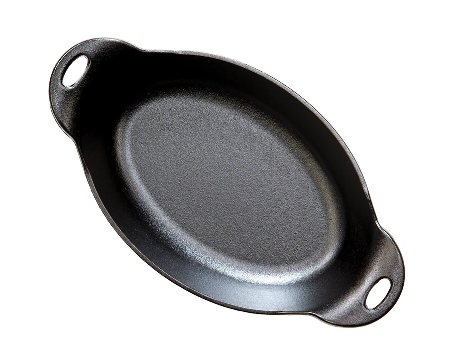 Heat-Treated 16 Ounce Cast Iron Oval Server 2 Heat-Treated 16 Ounce Cast Iron Oval Server