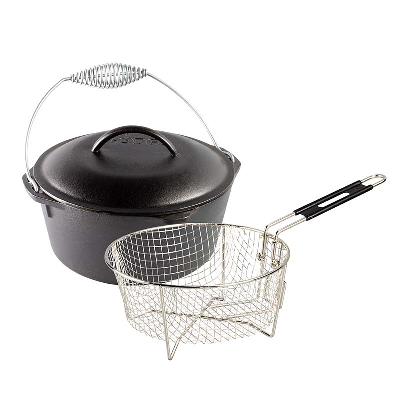 Seasoned Cast Iron Dutch Oven Frying Set 16 Seasoned Cast Iron Dutch Oven Frying Set