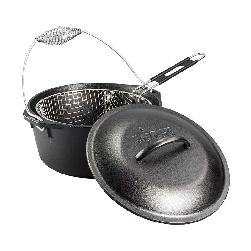Seasoned Cast Iron Dutch Oven Frying Set 2 Seasoned Cast Iron Dutch Oven Frying Set