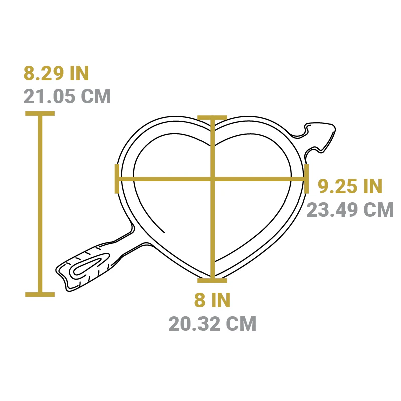 Seasoned Cast Iron Heart Skillet 8 Seasoned Cast Iron Heart Skillet