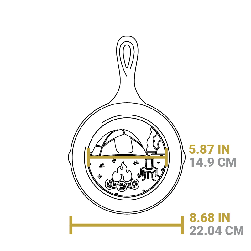 Wanderlust 8 Inch Cast Iron Tent Skillet 8 Wanderlust 8 Inch Cast Iron Tent Skillet