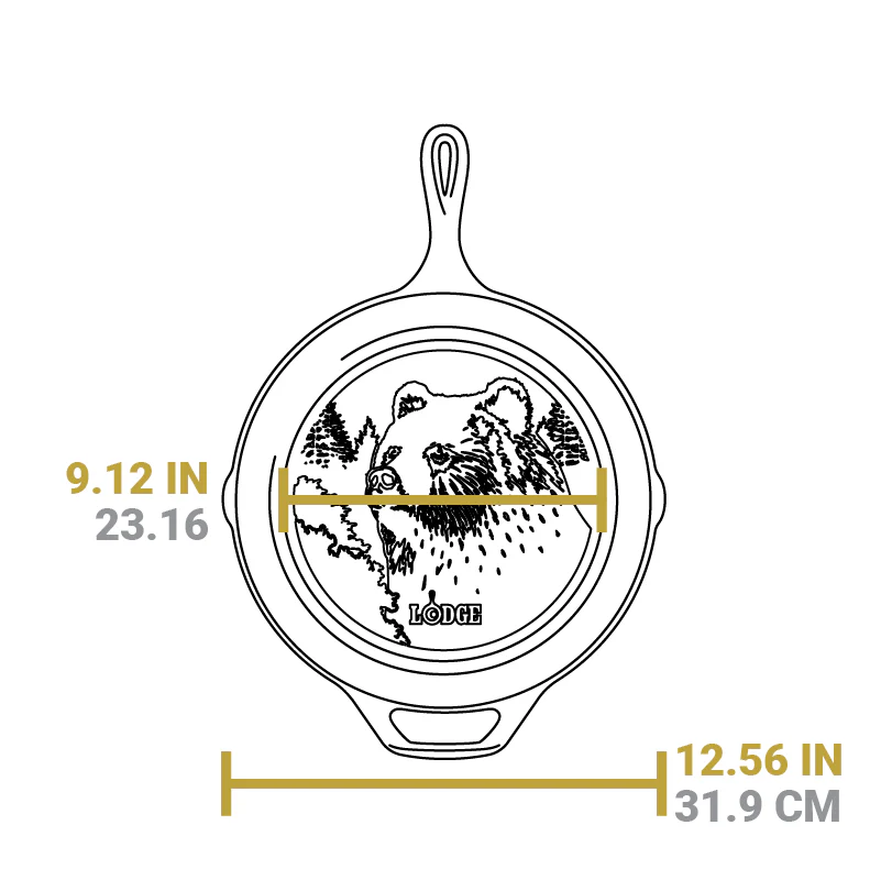 Wildlife Series™ 12 Inch Cast Iron Bear Skillet 6 Wildlife Series™ 12 Inch Cast Iron Bear Skillet
