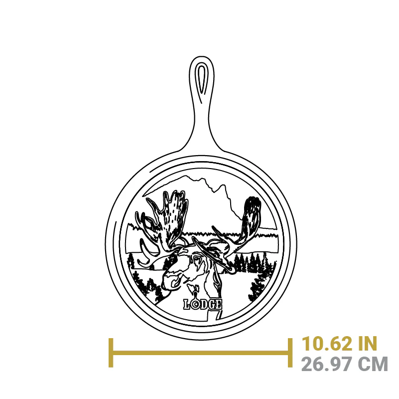 Wildlife Series™ 10.5 Inch Cast Iron Moose Griddle 6 Wildlife Series™ 10.5 Inch Cast Iron Moose Griddle