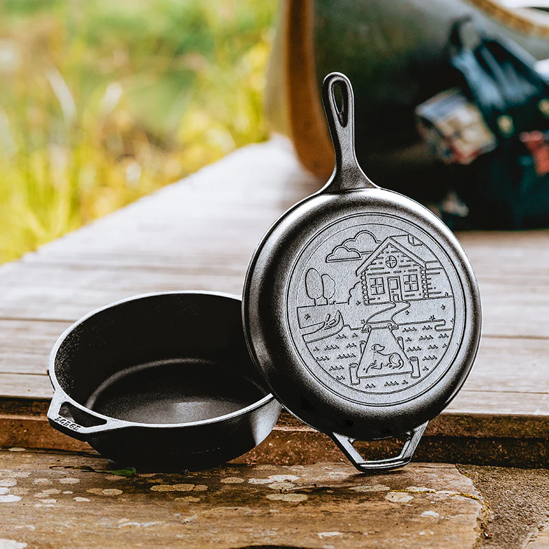 Wanderlust 3.2 Quart Cast Iron Cabin Combo Cooker 11 Wanderlust 3.2 Quart Cast Iron Cabin Combo Cooker