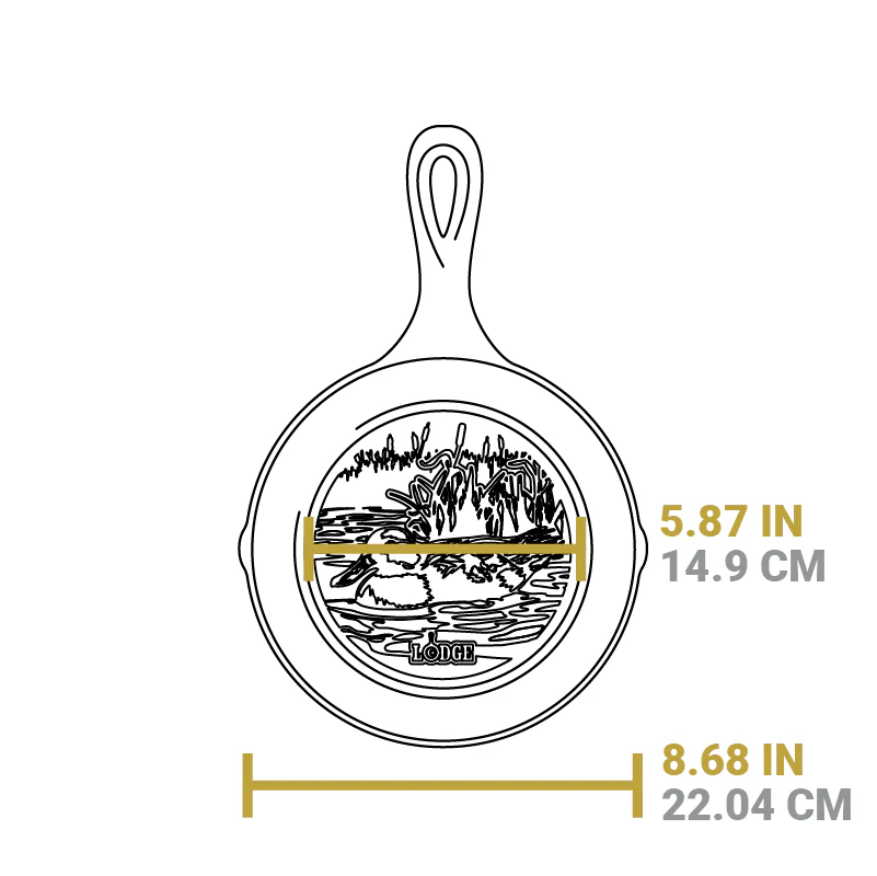 Wildlife Series™ 8 Inch Cast Iron Duck Skillet 6 Wildlife Series™ 8 Inch Cast Iron Duck Skillet
