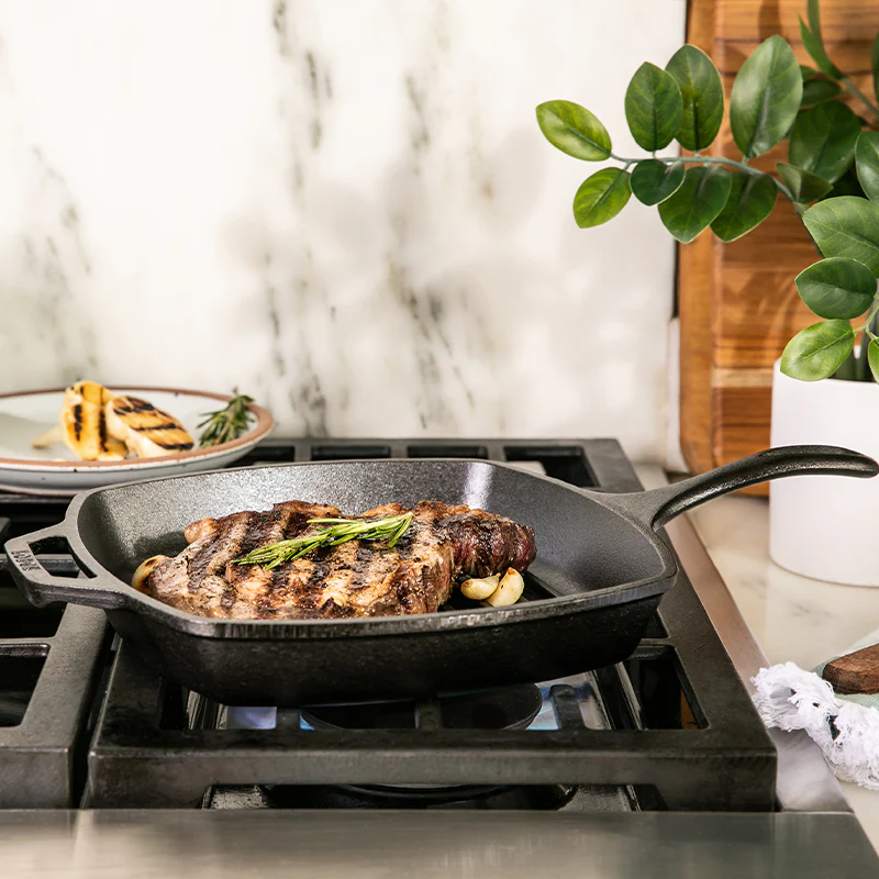 10.5 Inch Square Cast Iron Grill Pan 3 10.5 Inch Square Cast Iron Grill Pan