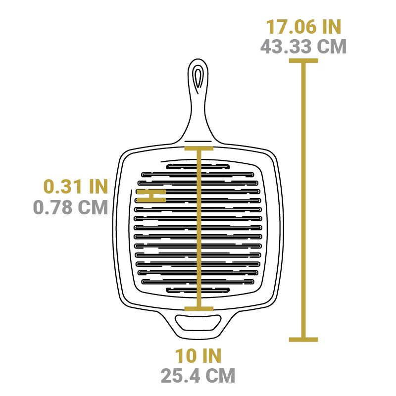 10.5 Inch Square Cast Iron Grill Pan 5 10.5 Inch Square Cast Iron Grill Pan