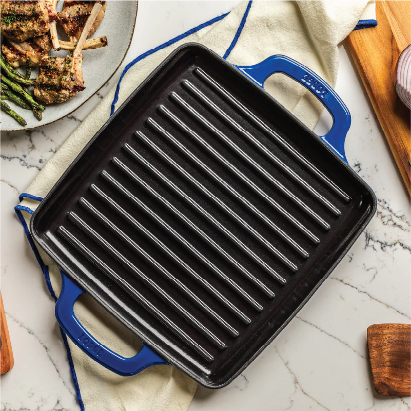 USA Enamel 11 Inch Enameled Cast Iron Grill Pan 2 USA Enamel 11 Inch Enameled Cast Iron Grill Pan