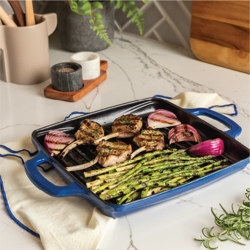 USA Enamel 11 Inch Enameled Cast Iron Grill Pan 6 USA Enamel 11 Inch Enameled Cast Iron Grill Pan