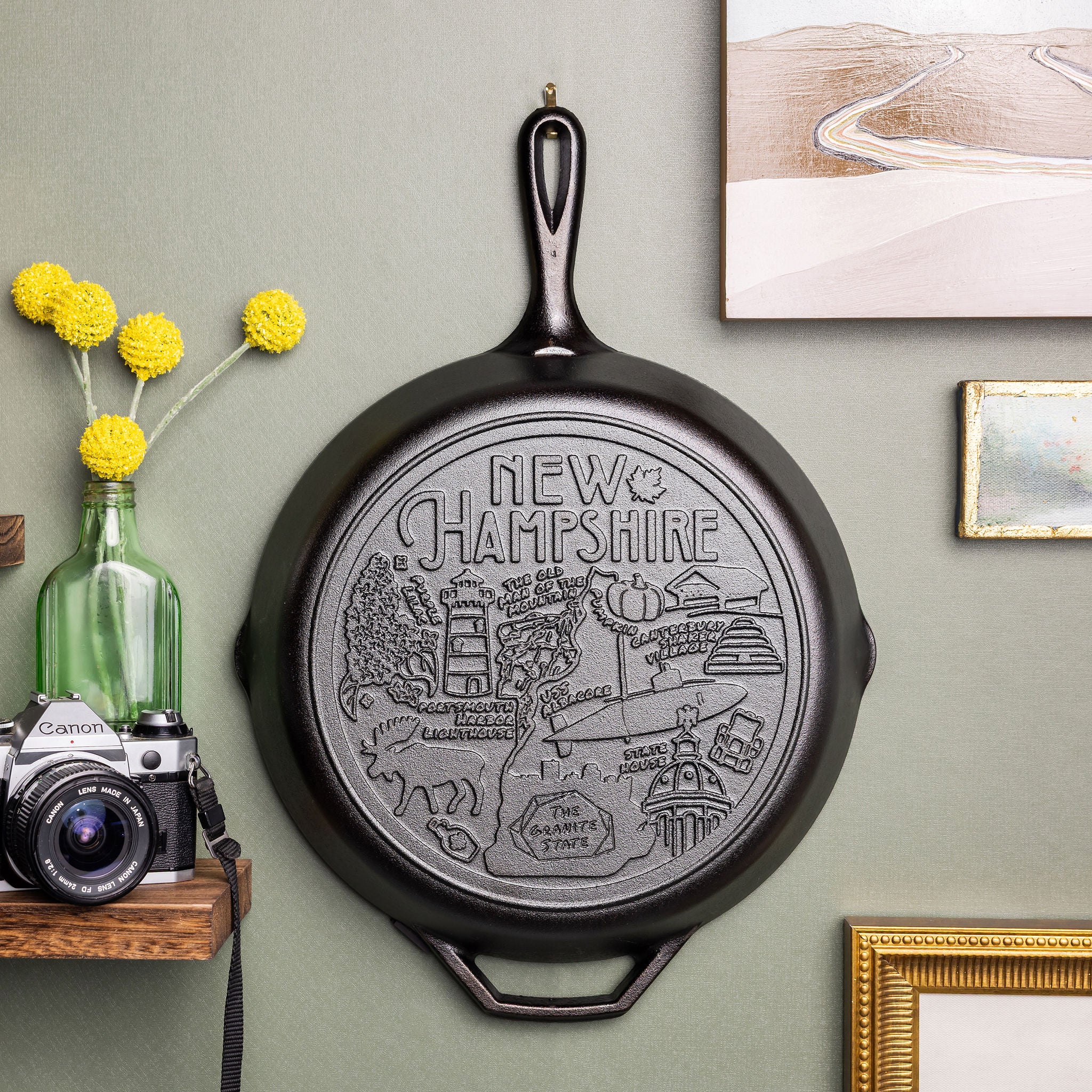 American Road Trip: 12 Inch Seasoned Cast Iron Skillet, New Hampshire 2 American Road Trip: 12 Inch Seasoned Cast Iron Skillet, New Hampshire