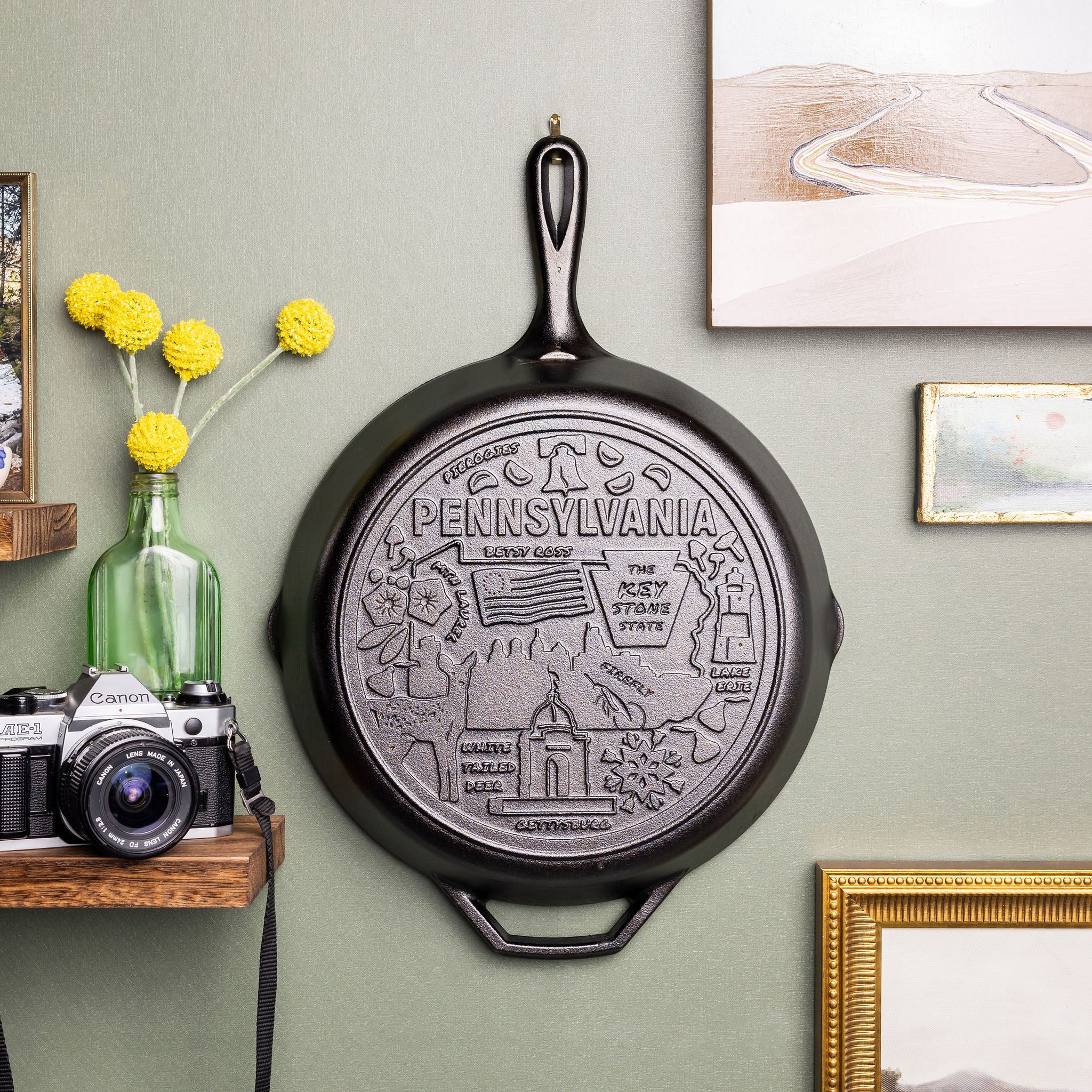 American Road Trip: 12 Inch Seasoned Cast Iron Skillet, Pennsylvania 2 American Road Trip: 12 Inch Seasoned Cast Iron Skillet, Pennsylvania