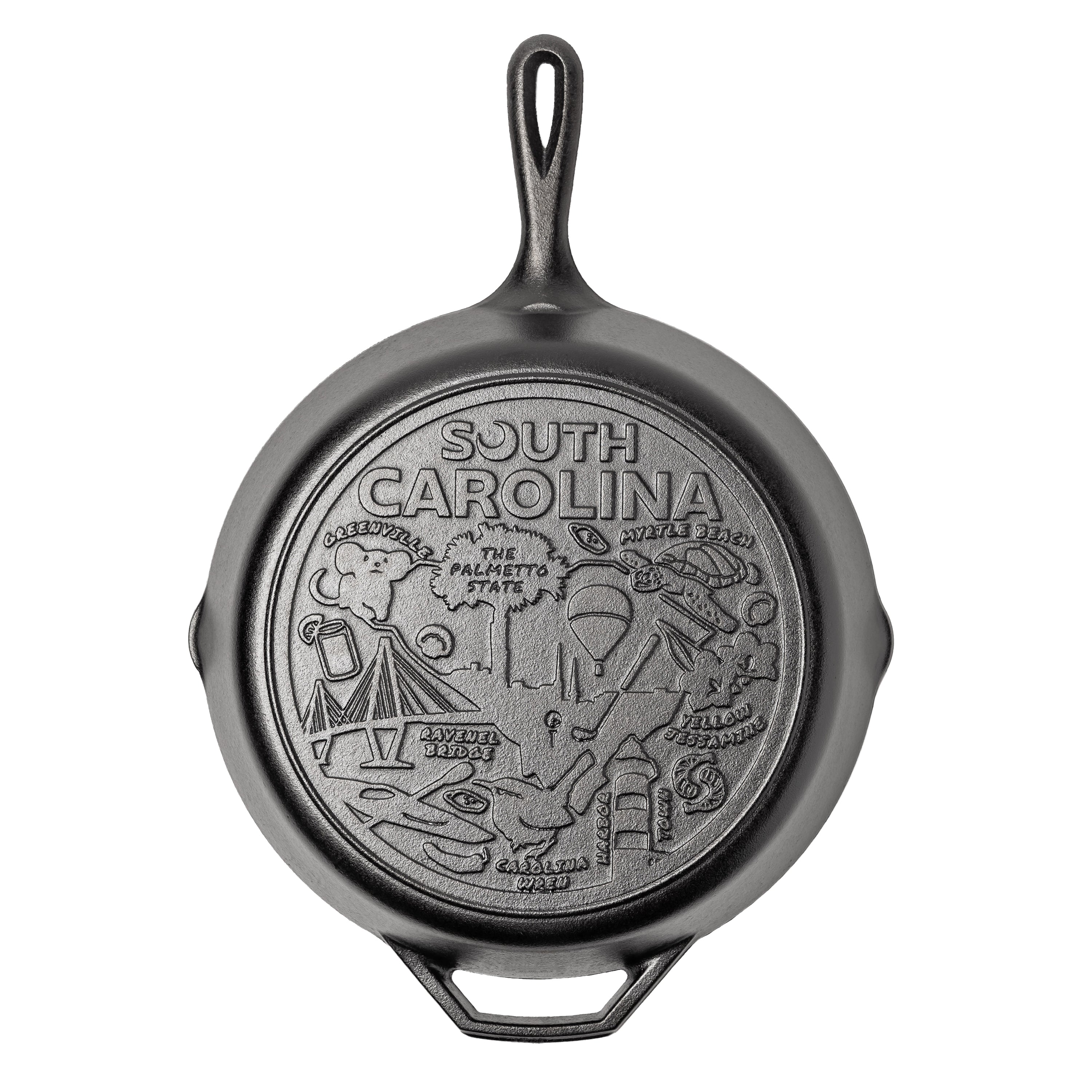 American Road Trip: 12 Inch Seasoned Cast Iron Skillet, South Carolina
