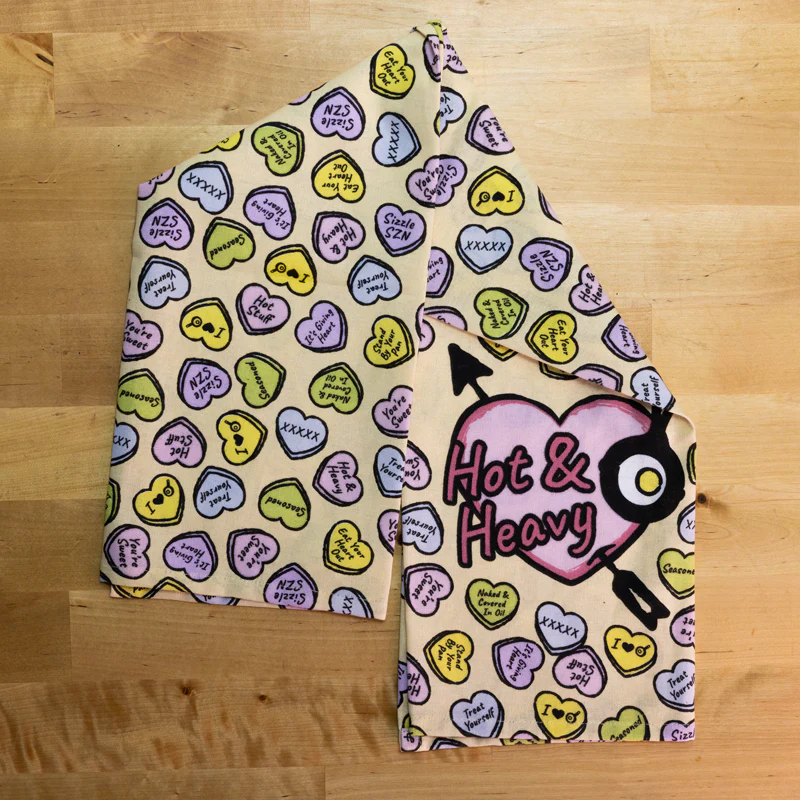 Conversation Heart Dish Towel 3 Conversation Heart Dish Towel
